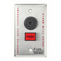 TS-25 Emergency Door Release with Piezo Buzzer, Single Gang